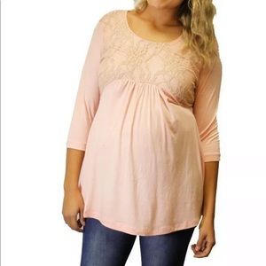 Pink maternity blouse